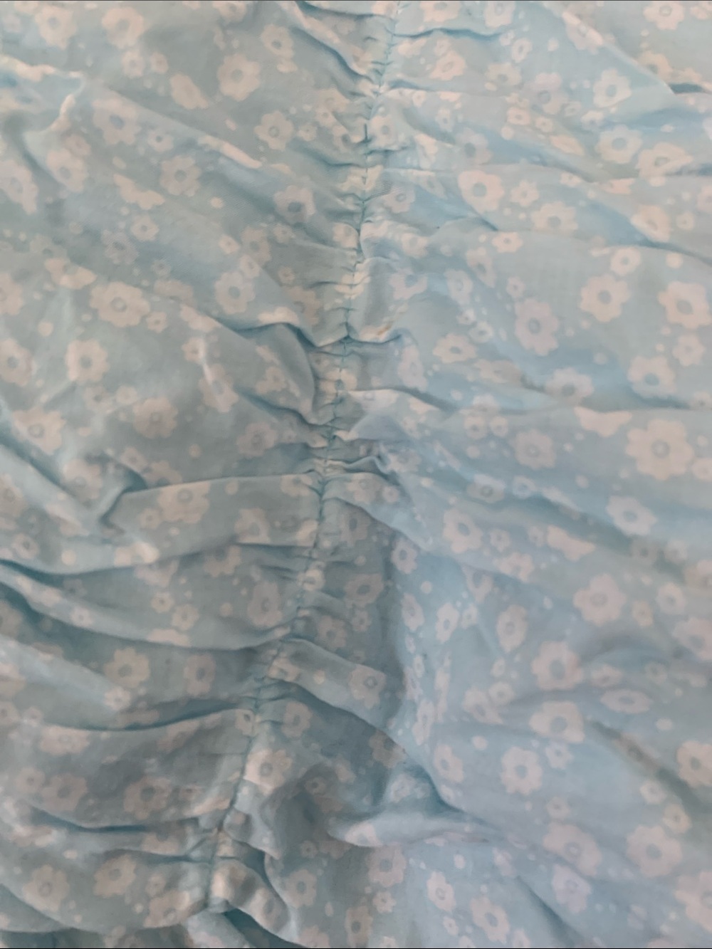 Pottery Barn Kids Light Blue Floral twin duvet